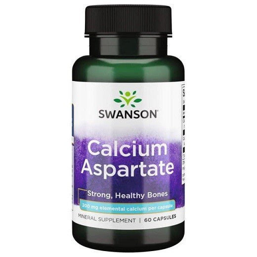 Swanson - Calcium Aspartate, 200mg Elemental Calcium - 60 caps