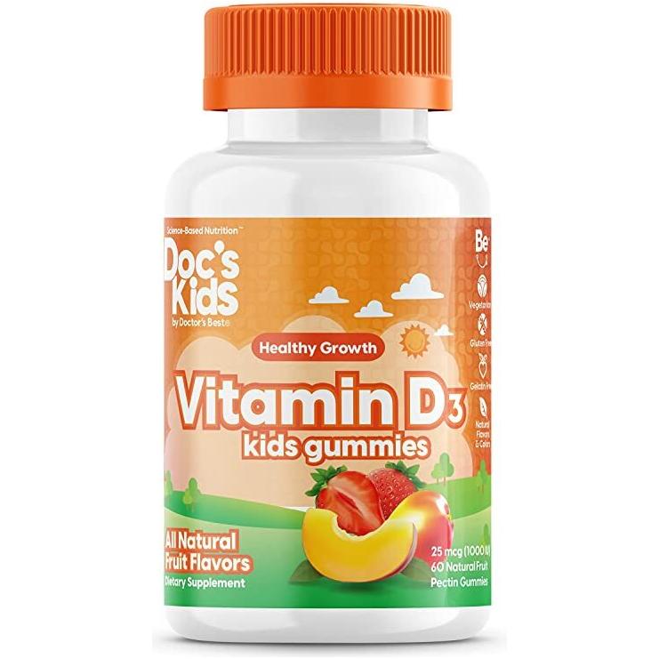 Doctor's Best - Vitamin D3 Kid's Gummies, Fruit Flavours - 60