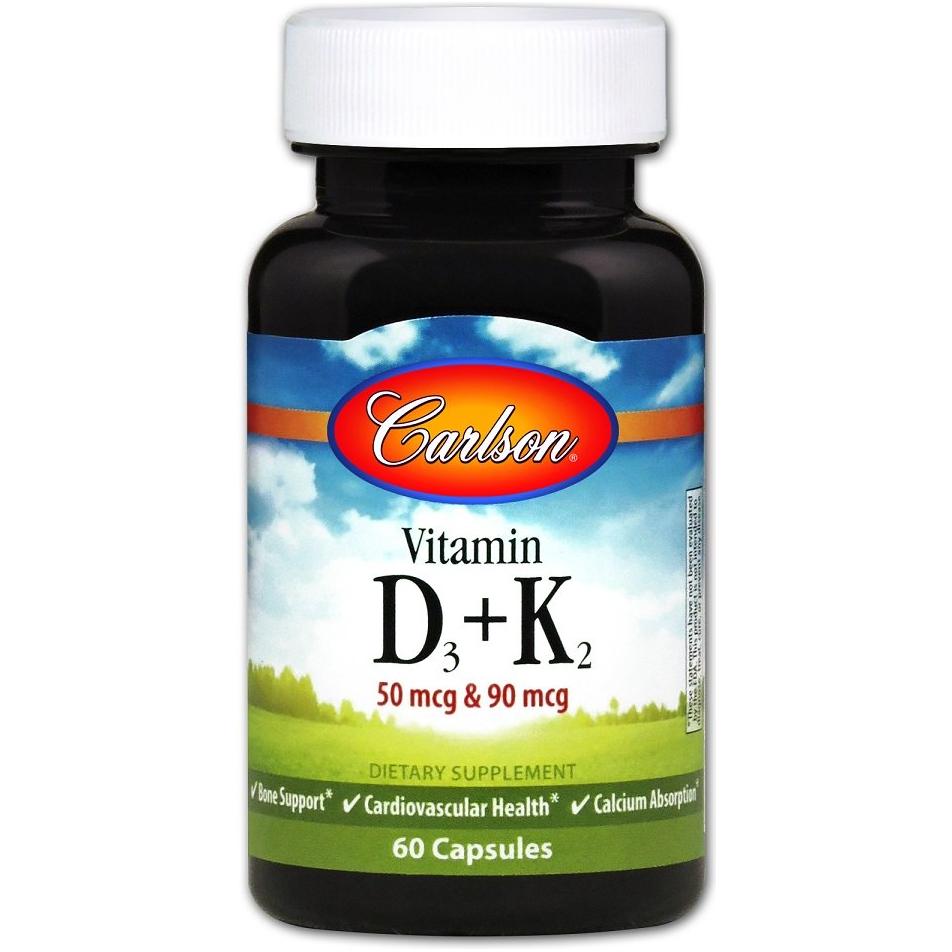 Carlson Labs - Vitamin D3 + K2 - 60 caps