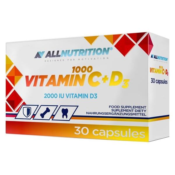 Allnutrition - Vitamin C 1000 + D3 - 30 caps