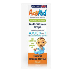 ActiKid - Multi-Vitamin Drops, Natural Orange Flavour - 25 ml.