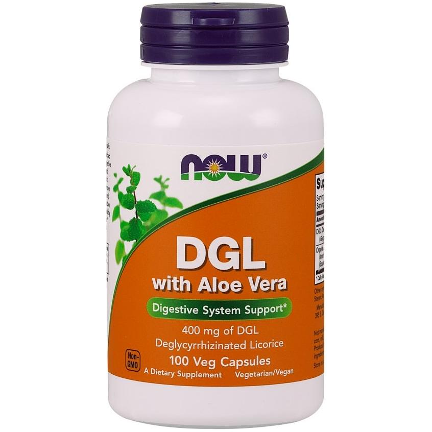 NOW Foods - DGL with Aloe Vera - 100 vcaps