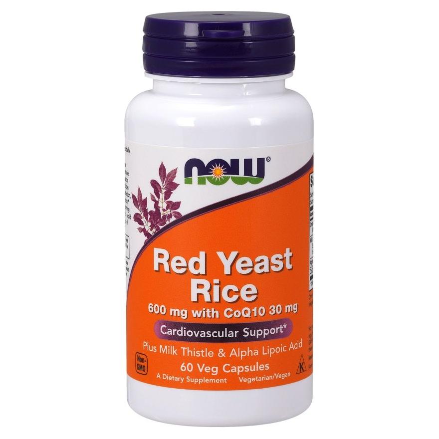 NOW Foods - Red Yeast Rice with CoQ10, 600mg - 60 vcaps