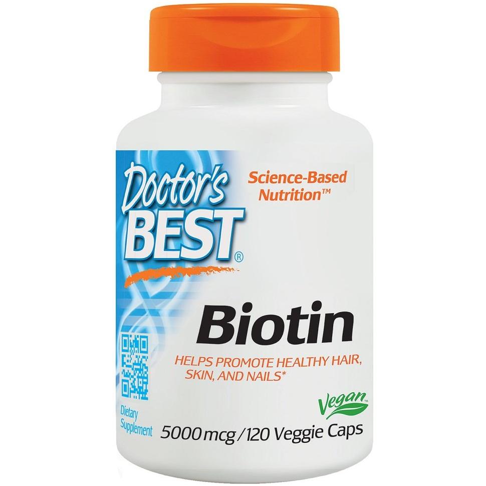 Doctor's Best - Biotin, 5000mcg - 120 vcaps