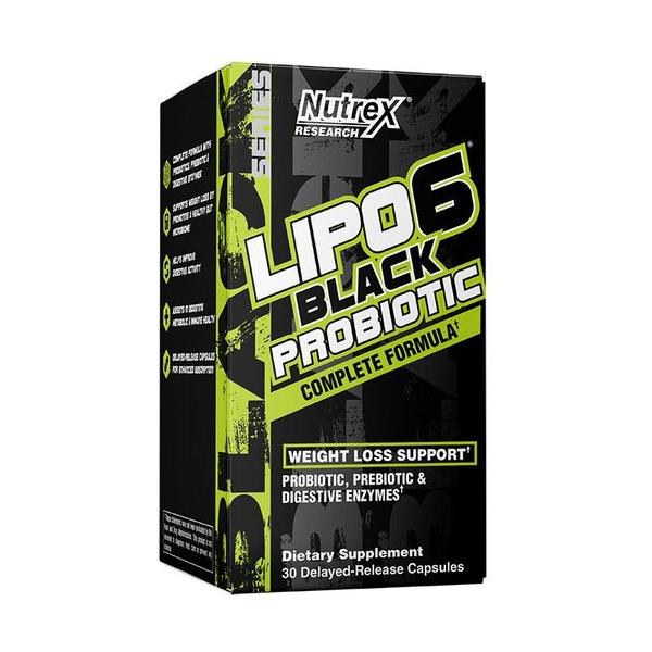 NUTREX - Lipo-6 Black Probiotic - 30 delayed-release caps