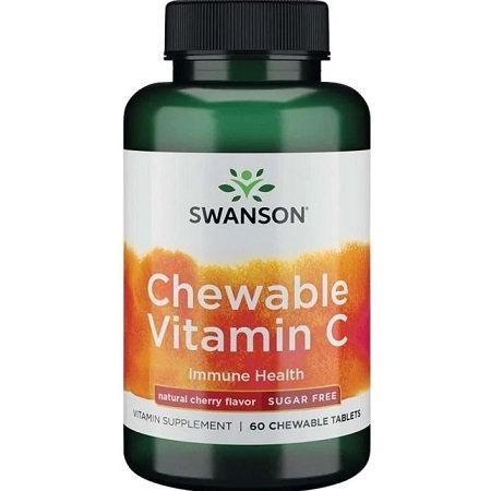 Swanson - Chewable Vitamin C, Natural Cherry Flavour - 60 tabs