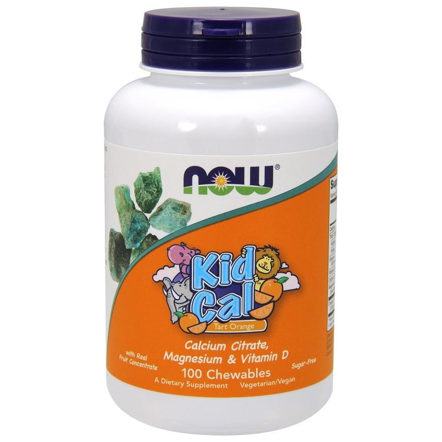 NOW Foods - Kid Cal, Tart Orange - 100 chewables