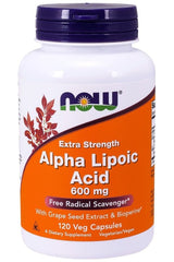 NOW Foods - Alpha Lipoic Acid with Grape Seed Extract &