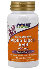 NOW Foods - Alpha Lipoic Acid with Grape Seed Extract &