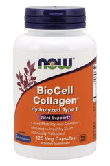 NOW Foods - BioCell Collagen Hydrolyzed Type II - 120 vcaps