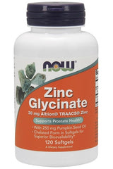 NOW Foods - Zinc Glycinate - 120 softgels