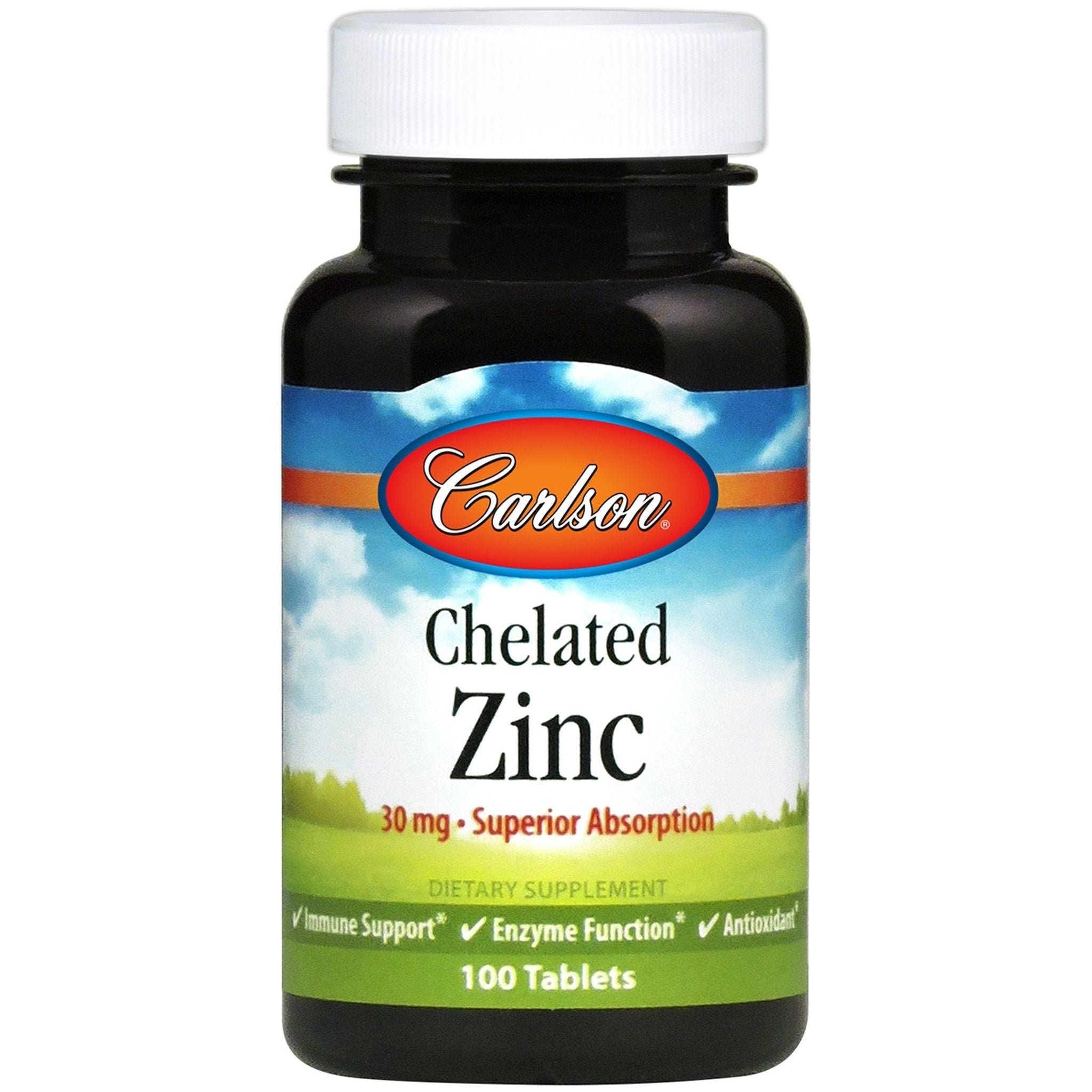 Carlson Labs - Chelated Zinc, 30mg - 100 tablets