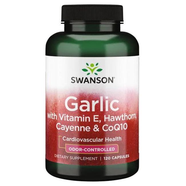 Swanson - Garlic with Vitamin E, Hawthorn, Cayenne & CoQ10 -