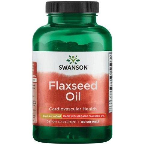 Swanson - Flaxseed Oil, 1000mg - 100 softgels