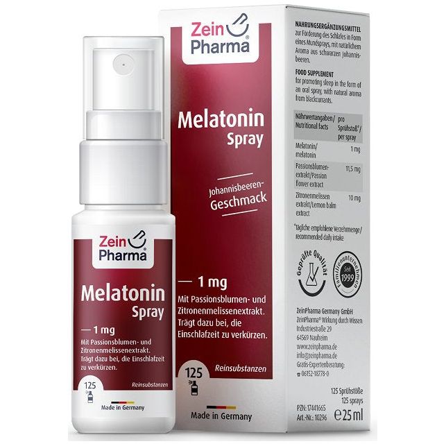 Zein Pharma - Melatonin Spray, 1mg - 25 ml.