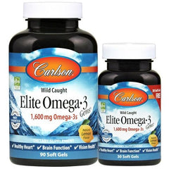 Carlson Labs - Elite Omega-3 Gems, 1600mg Natural Lemon - 90 +