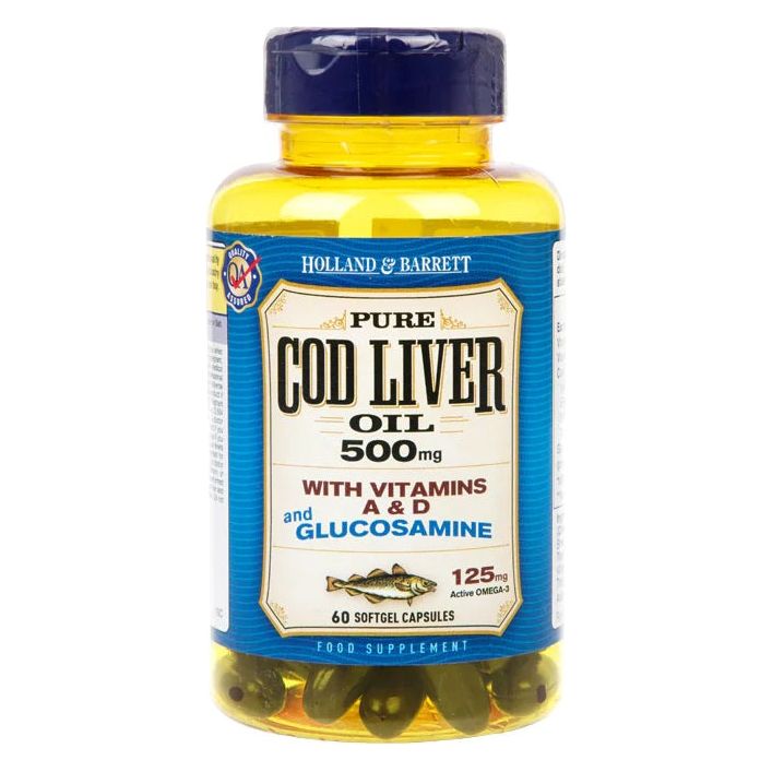 Holland & Barrett - Cod Liver Oil and Glucosamine 500mg - 60