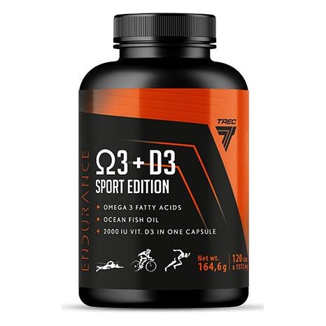 Trec Nutrition - Endurance Omega 3 + D3 Sport Edition - 120 caps