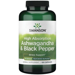 Swanson - High Absorption Ashwagandha & Black Pepper - 120 caps