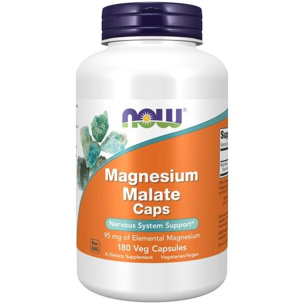 NOW Foods - Magnesium Malate Caps - 180 vcaps