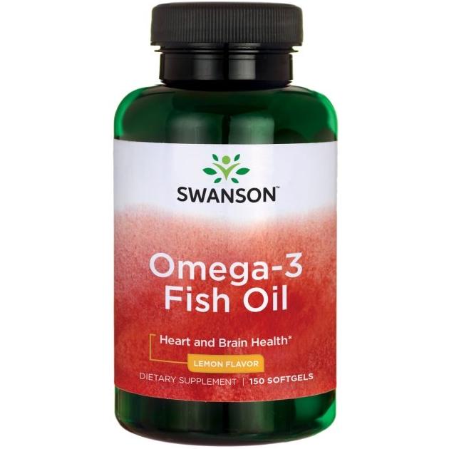 Swanson - Omega-3 Fish Oil, Lemon - 150 softgels