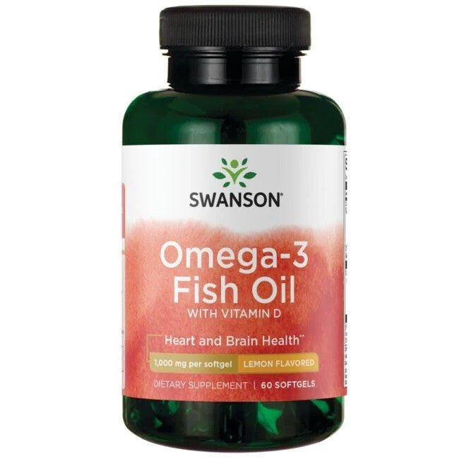 Swanson - Omega-3 Fish Oil with Vitamin D - 60 softgels