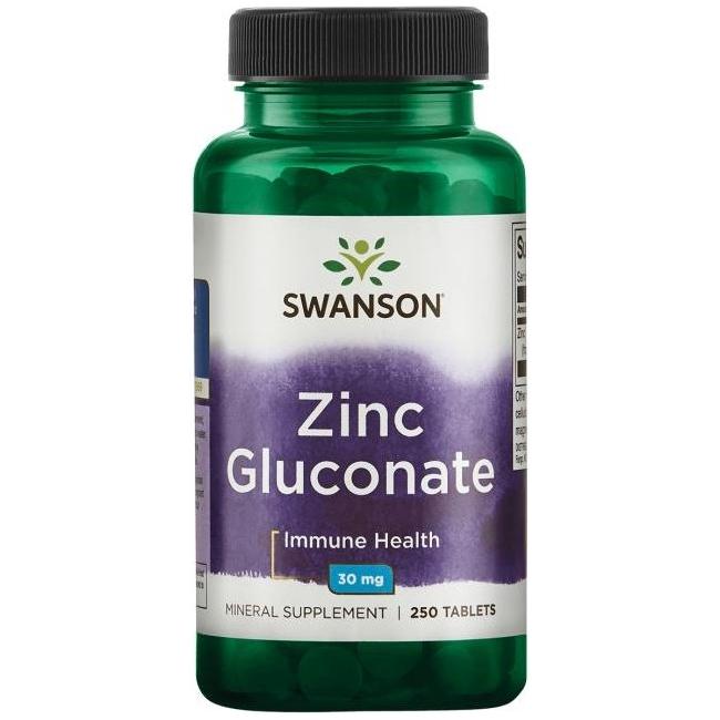 Swanson - Zinc Gluconate, 30mg - 250 tablets