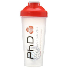 PhD - Mixball Shaker, Clear and Red Lid - 600 ml.