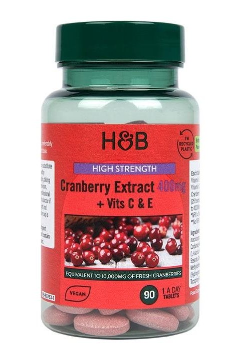 Holland & Barrett - High Strength Cranberry Extract + Vits C & E