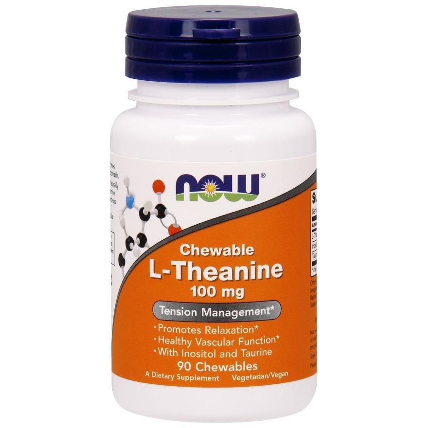 NOW Foods - L-Theanine with Inositol and Taurine, 100mg - 90