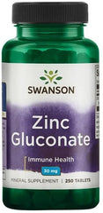 Swanson - Zinc (Gluconate), 30 Mg (30 Tablets)