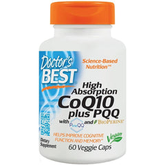 Doctor's Best - High Absorption CoQ10 plus PQQ - 60 vcaps