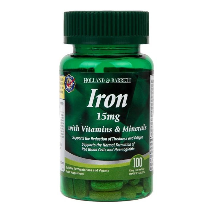 Holland & Barrett - Iron - 15mg with Vitamins & Minerals - 100