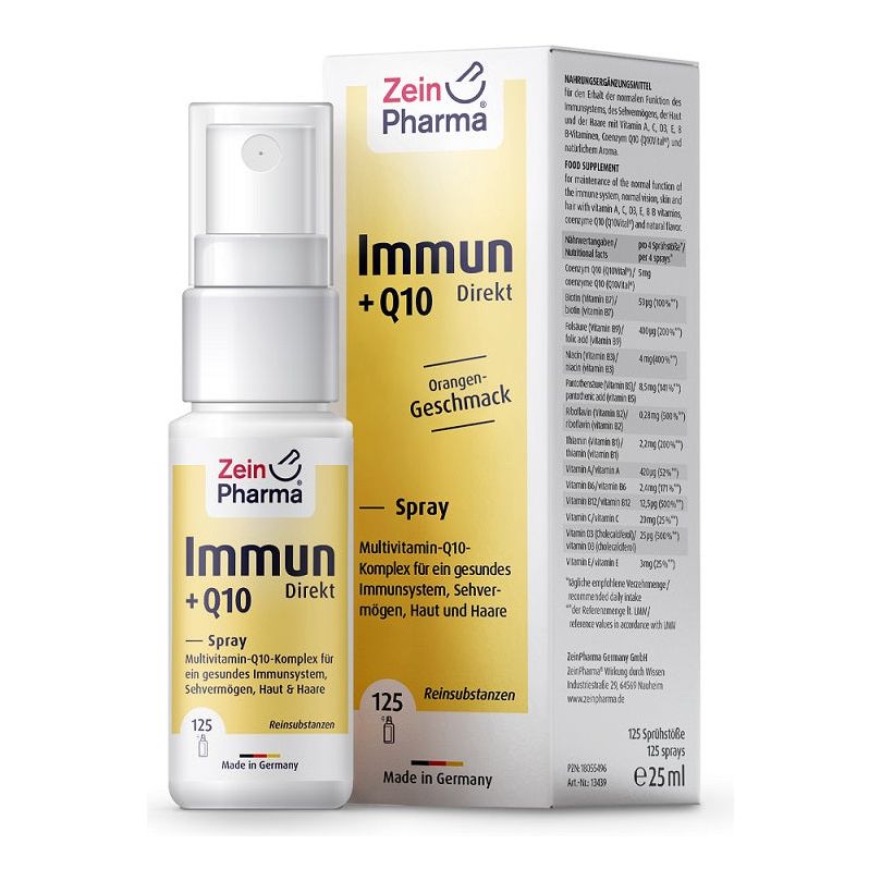 Zein Pharma - Immune + Q10 Direct Spray - Orange - 25 ml.