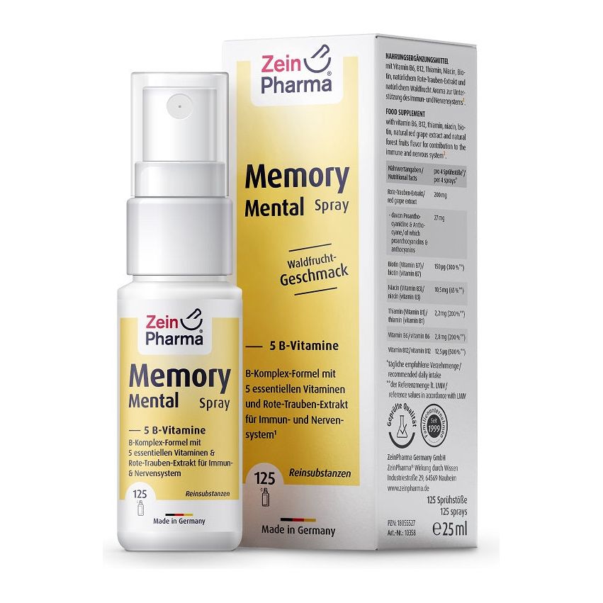 Zein Pharma - Memory Mental Spray - Wild Berry - 25 ml.