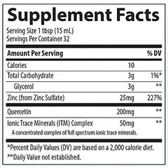 Trace Minerals - Liquid Zinc + Quercetin - 16 fl. oz.