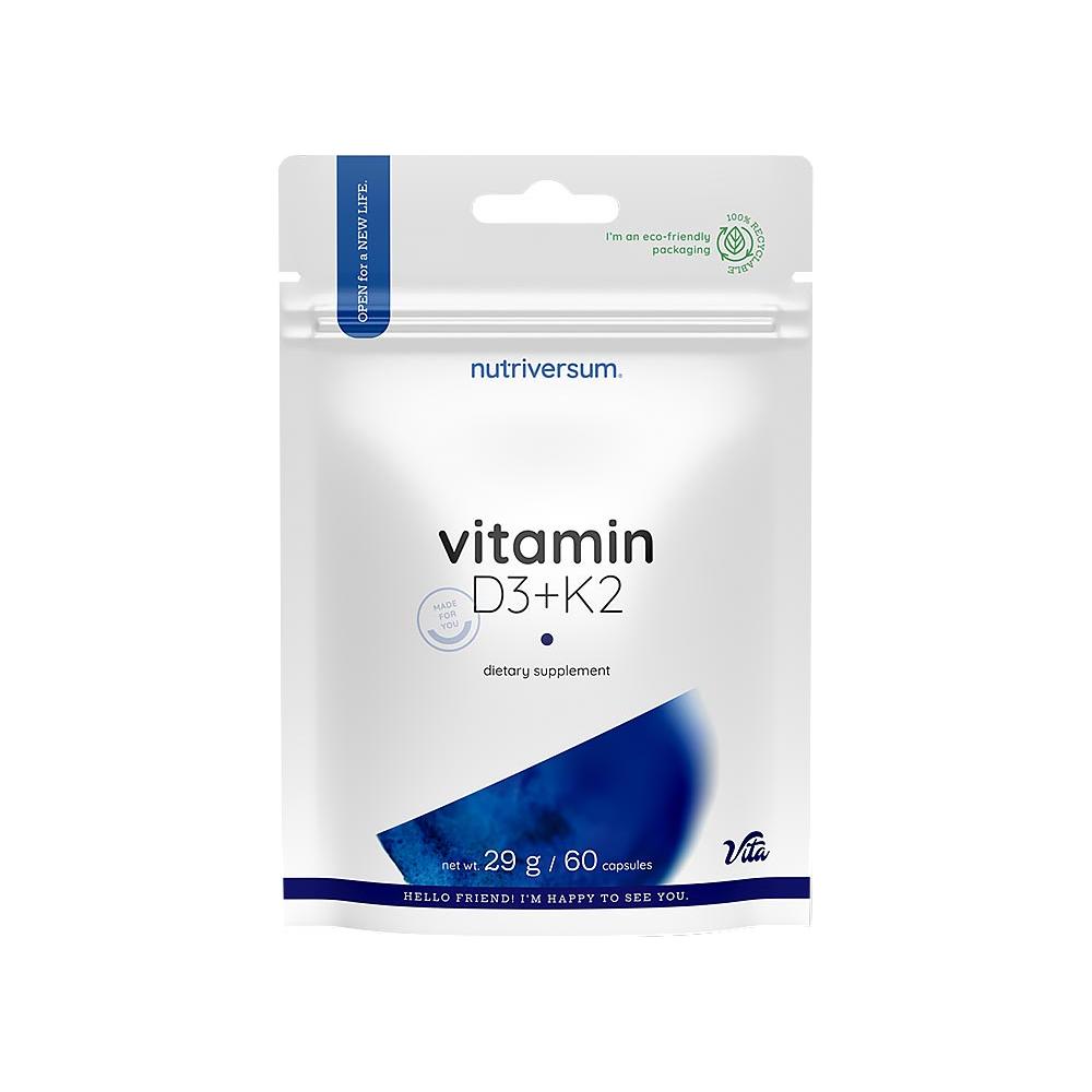 Nutriversum - D3 + K2 Vitamin - 60 Capsules