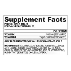 Nutriversum - C+D3 - VITA - 60 Tablets