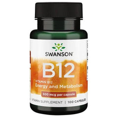 Swanson - Vitamin B-12, 500mcg - 100 caps