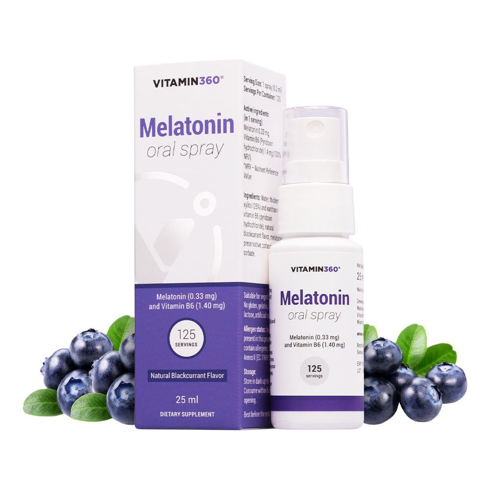 Vitamin360 - Melatonin Oral Spray, Blackcurrant - 25 ml