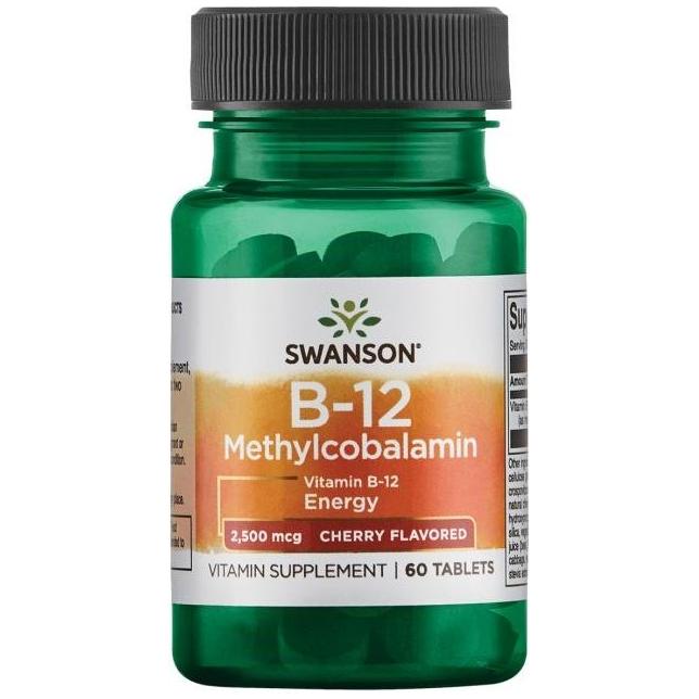 Swanson - Vitamin B-12 Methylcobalamin, 2500mcg Cherry - 60