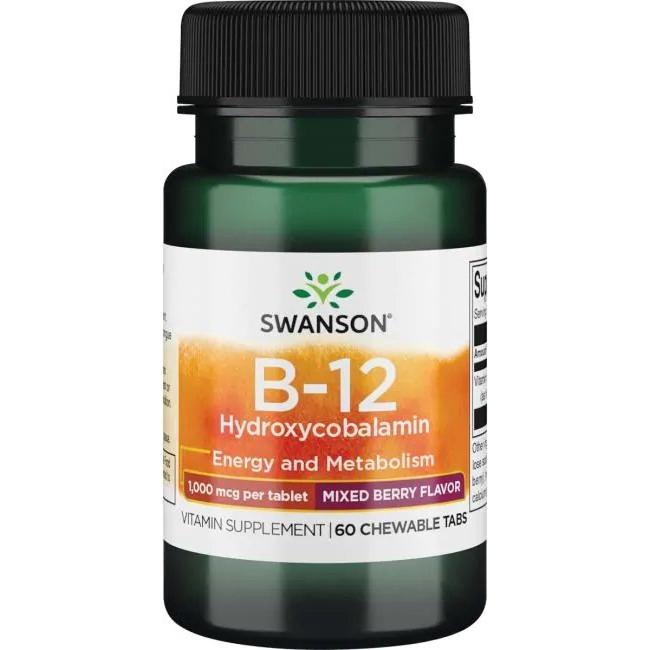 Swanson - Vitamin B-12 (Hydroxycobalamin),100mcg Sublingual -