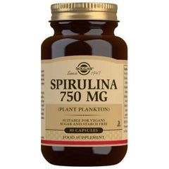 Solgar - Spirulina, 750mg - 80 vcaps