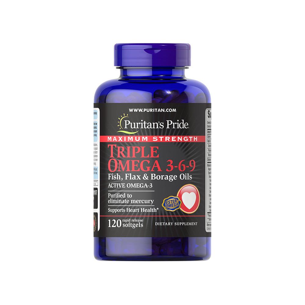 Puritan's Pride - Maximum Strength Triple Omega 3-6-9 Fish,Flax