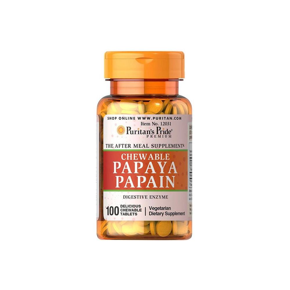 Puritan's Pride - Papaya Papain - 100 Chewables