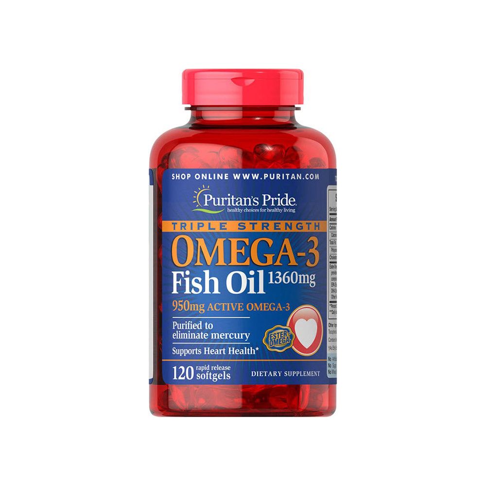 Puritan's Pride - Triple Strength Omega-3 Fish Oil 1360 mg (950