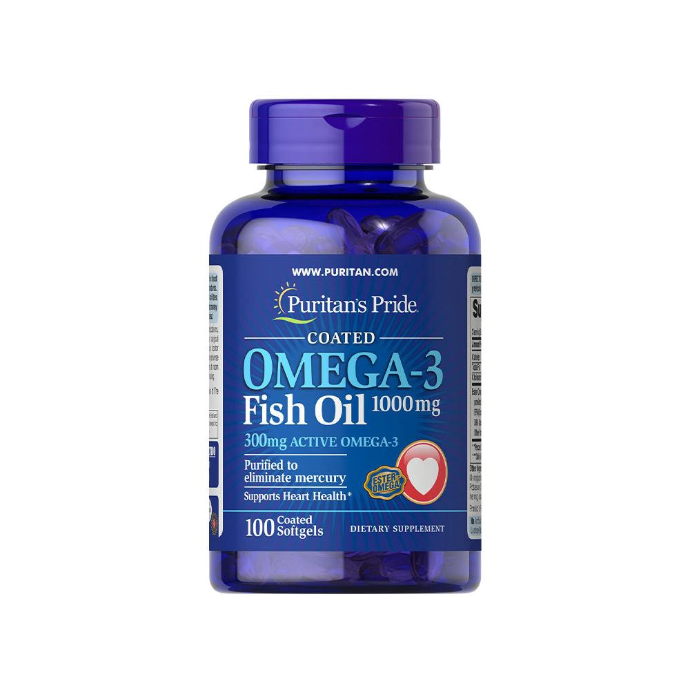 Puritan's Pride - Omega-3 Fish Oil Coated 1000 mg (300 mg