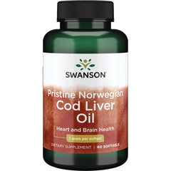 Swanson - Pristine Norwegian Cod Liver Oil, 1000mg - 60 softgels