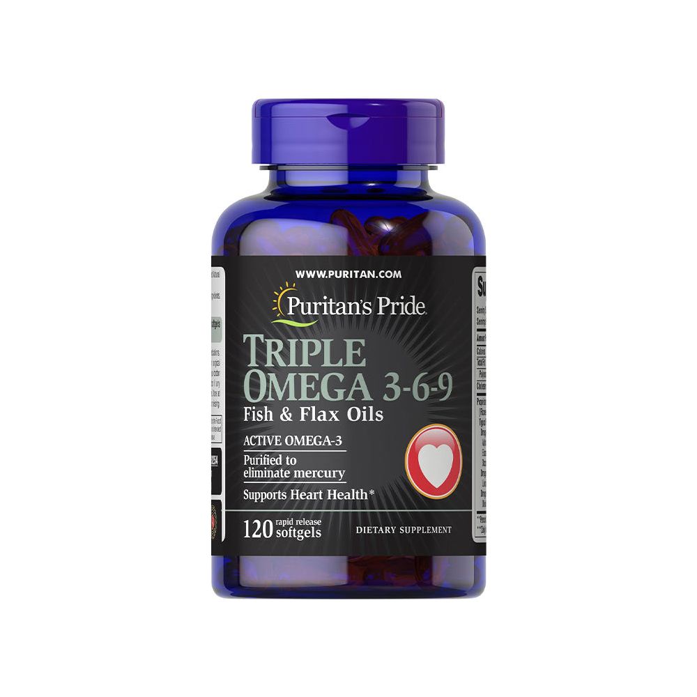 Puritan's Pride - Triple Omega 3-6-9 Fish & Flax Oils - 120