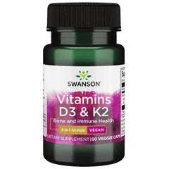 Swanson - Vitamins D3 & K2 - 60 vcaps